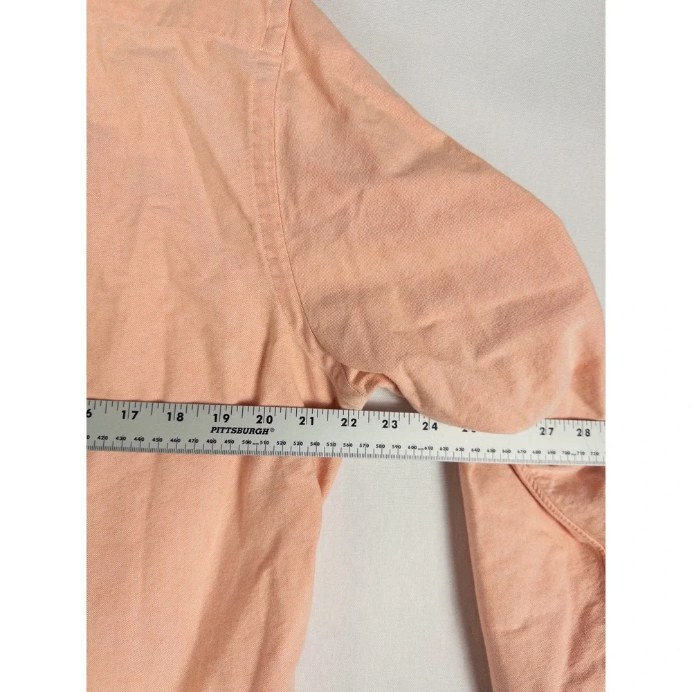 Ralph Lauren Button Down Shirt Mens L Peach Oxford Pony Embroidered Preppy Old M